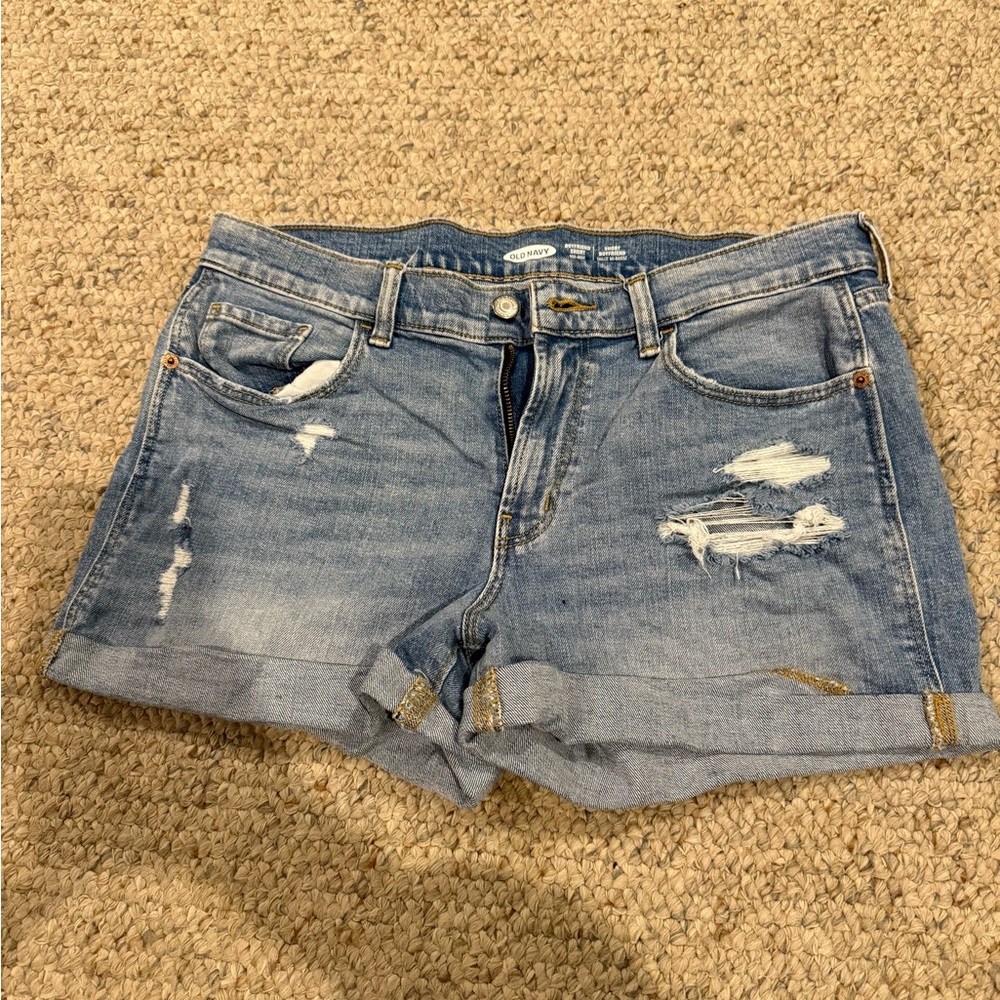 Old Navy Light Blue Distressed Jean Shorts
